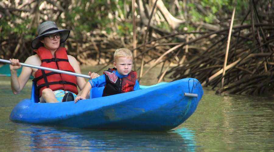 damas estuary mangrove kayak child
