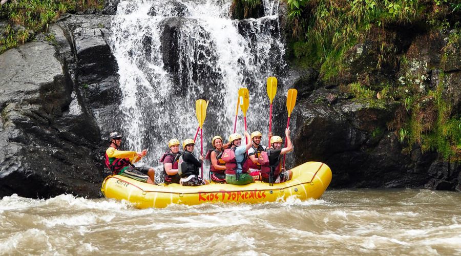 pacuare river rafting waterfall