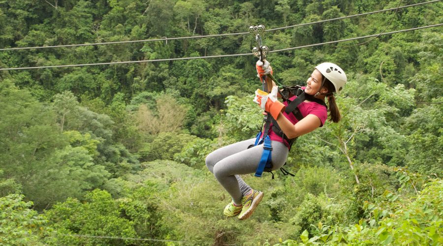 tranopy pacifico platform zipline girl