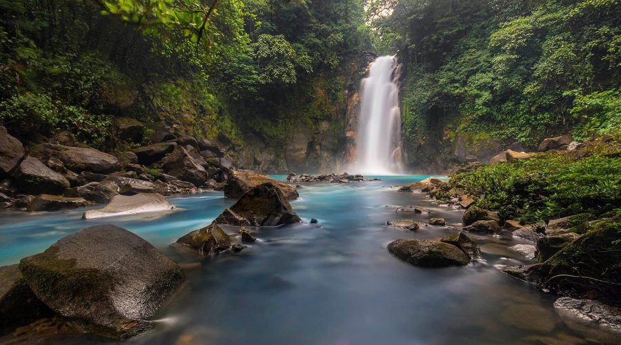 Celeste River Tenorio Volcano National Park waterfall
