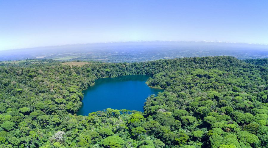 Laguna del Hule Cerro Congo Tour aerial view