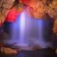 Venado Caves tour waterfall